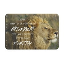 VIVACITE Prayer Mat Christian Gifts For Women Men Faith Religious Spiritual Gifts For Women Prayer Rug With Bible Verse Christian Decor Area Rug For Pray And Meditaion Scripture Matthew 21:22, 24"X16"