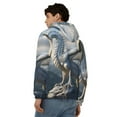 thumbnail image 4 of Wukai Mountain White Dragon Print Men's Zip-Up Hoodie,Fleece Full-Zip Hoodie for Men, Hooded Sweatshirt-Small, 4 of 5