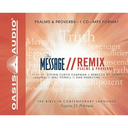 the message bible remix psalms proverbs walmart com