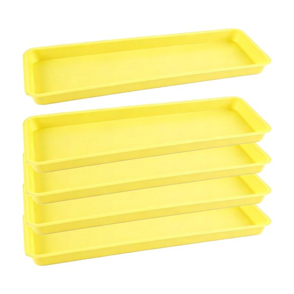 5 platillos para macetas, bandejas multifuncionales para plantas, platillos drenaje para plantas, para interiores, exteriores, cocina y alféizar Amarillo