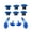 Blue, variant on Controller Analog Joystick Buttons Metal Thumbsticks Back Paddles for Game Controller Gaming Accessory