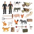 thumbnail image 1 of Figuras de animales de granja, juguetes, figuras de granja, juego portátil de simulación, juguete educativo para niños y niñas, decoración de granja Mini aves de corral, 1 of 8