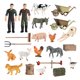 thumbnail image 1 of Figuras de animales de granja, juguetes portátiles para niños y niñas de 3, 4, 5, 6 y 7 años. Mini aves de corral, 1 of 8
