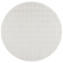 SAFAVIEH Stella Rosamund Geometric Indoor/Outdoor Area Rug, Ivory, 6'7" x 6'7" Round