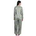 thumbnail image 3 of Moomaya Womens Pj Lounge Sets Long Sleeve Button Notch Collar Sleepwear, 3 of 6