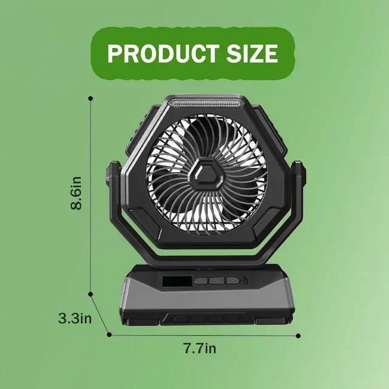 Fiuion WM4-HWFS01 3-Speed Rechargeable Battery Powered Outdoor Camping Tent Fan