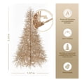 thumbnail image 3 of Árbol de Navidad Ramas de Bayas Acabado Metálico, Pino Navideño Estilo Nórdico Esquimal (Dorado, 2.25 m), 3 of 6