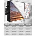 thumbnail image 7 of Outdoor TV Cover 60 to 65 Inch Weatherproof, Tropical Coastal Waterproof TV Screen Protector for Outside Decor with Zipper and Pocket 58"L x 37"H , Watercolor Starfish Starfish Print Orange, 7 of 7