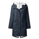 thumbnail image 1 of Puntoco Chaqueta de lluvia sólida para mujer, forro polar para exteriores, mantiene el calor, además de impermeable con capucha, chaquetas a prueba de viento, prendas de vestir sólidas Puntoco Puntoco-1, 1 of 3