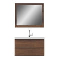 thumbnail image 3 of Alya Bath Paterno 36" Modern Wood Wall Mounted Bathroom Vanity in Rosewood Brown, 3 of 7