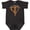 Black Leopard, variant on Leukemia Awareness with Orange Ribbon Heart Boys or Girls Baby Bodysuit