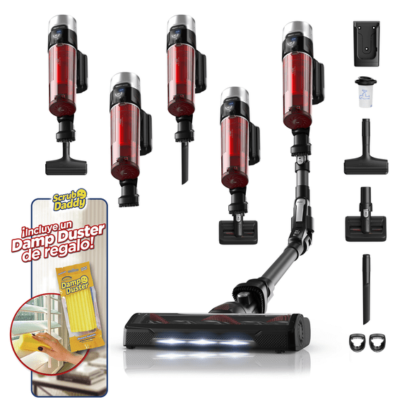 T-fal Aspiradora Vertical 6 en 1 Inalámbrica X-Pert 9.60 con Plumero, 3 velocidades, TY2078I0MS