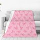 thumbnail image 1 of Balery Pink Bows Manta de Felpa Suave y Acogedora – Cobija de Franela Aterciopelada para Cama, Lavable y Cálida para Sofá, Mascotas, Transpirable-60"x50", 1 of 7