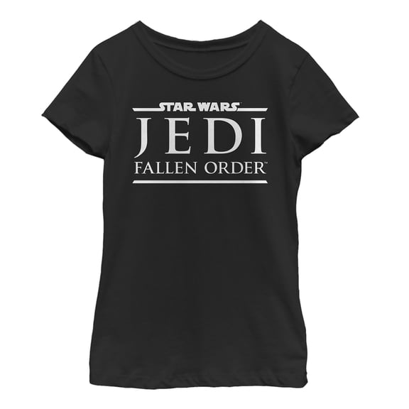 Girl's Star Wars Jedi: Fallen Order Classic Logo  Graphic Tee Black Medium