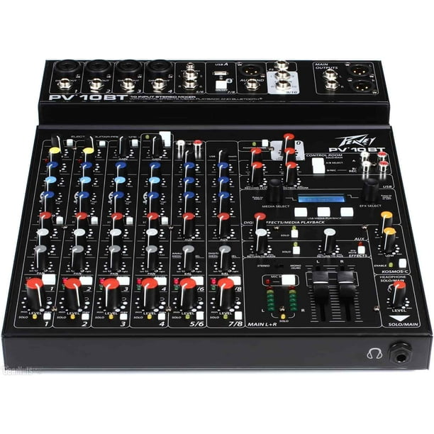 Peavey PVÂ® 10 BT 10channel mixer with USB interface, digital effects