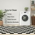thumbnail image 4 of 6x9 Rug, Checkered Rug Washable Non Slip Soft for Living Room Bedroom, Vintage Checkerboard Area Rug, Black and White Gingham Carpet, Checkered Home Decor & Gifts, 4 of 7