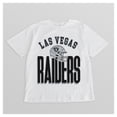 thumbnail image 4 of Women's Gameday Couture  White Las Vegas Raiders Oversized Classic Fierce Focus T-Shirt, 4 of 4