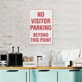 thumbnail image 5 of No Visitor Parking Beyond This Point Sign 12 X 8 Inches Aluminum Sign Reflective - Uv Protected, Waterproof, Weatherproof And Fade Resistant - 4Pre-Drilled Holes, 5 of 6