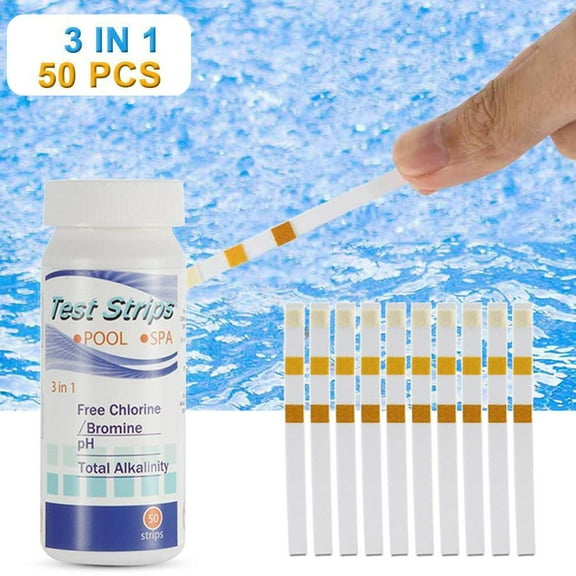 FurNest 50* 3 in 1 Chlorine Dip Test Strips Hot Tub Swimming Pool * Papers Tes
