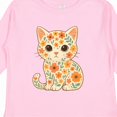 thumbnail image 4 of Inktastic Retro Kitty Cat Flowered Girls Long Sleeve Toddler T-Shirt, 4 of 5
