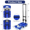 thumbnail image 3 of Voipvvii Camión de mano plegable de 500 libras, carrito portátil resistente, carrito de equipaje plegable de 6 ruedas con 2 cuerdas elásticas, carrito compacto para fácil movimiento, carrito de mano i, 3 of 8