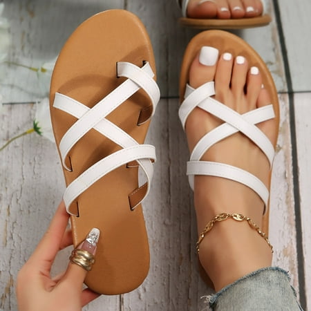 

Vedolay Shoes for Women Women Open Toe Two Bands Fashion Block Heel Sandals with Adjustable Ankle Strap Beige 7.5