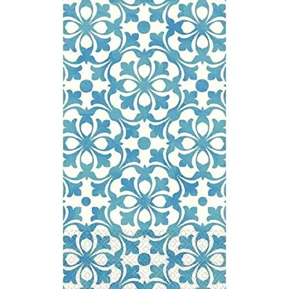 PURELY- French Quarter Blue White Ornate Garden Tea Party Paper Napkins Guest Towels