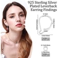 thumbnail image 2 of 1 Box 20Pcs Leverback Earring Findings 925 Sterling Silver Plated Clasp Earring Hooks 15.6x10mm Ear Wire Clip Earring Connector with 20Pcs Open Jump Rings for Jewelry Making, 2 of 9