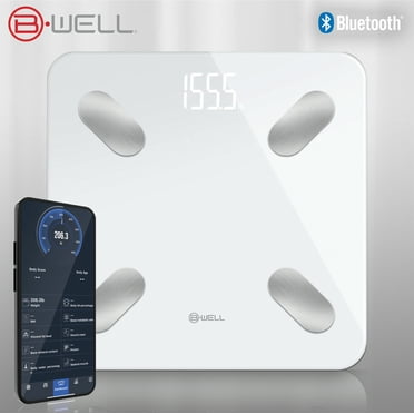 BWell Bluetooth Smart Scale with App – Track Weight, BMI, Body Fat & More