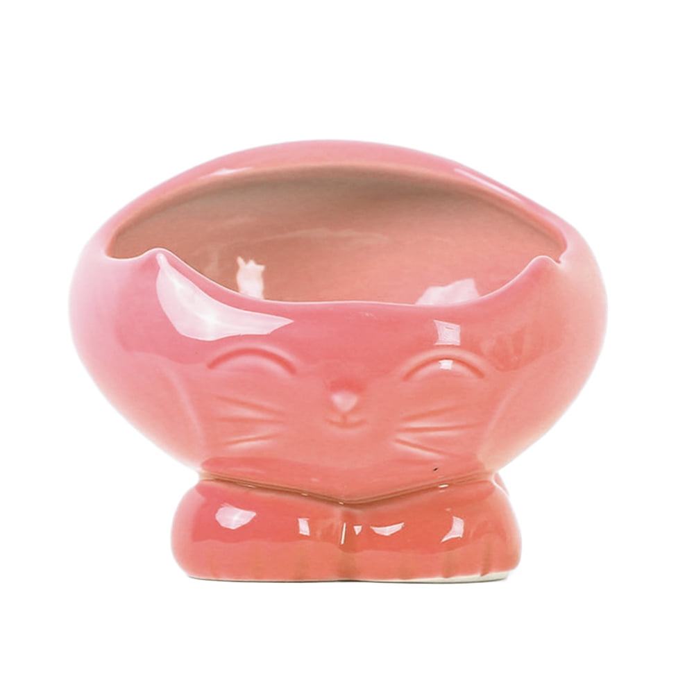 Ceramic Cat Shape Pet Food Bowl Rice Bowl Cat Tableware for Small Dogs