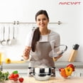 thumbnail image 6 of 18/10 3 Piece Stainless Steel Steamer Cooking Pot & Pan Set with Glass Lid, 6 of 6