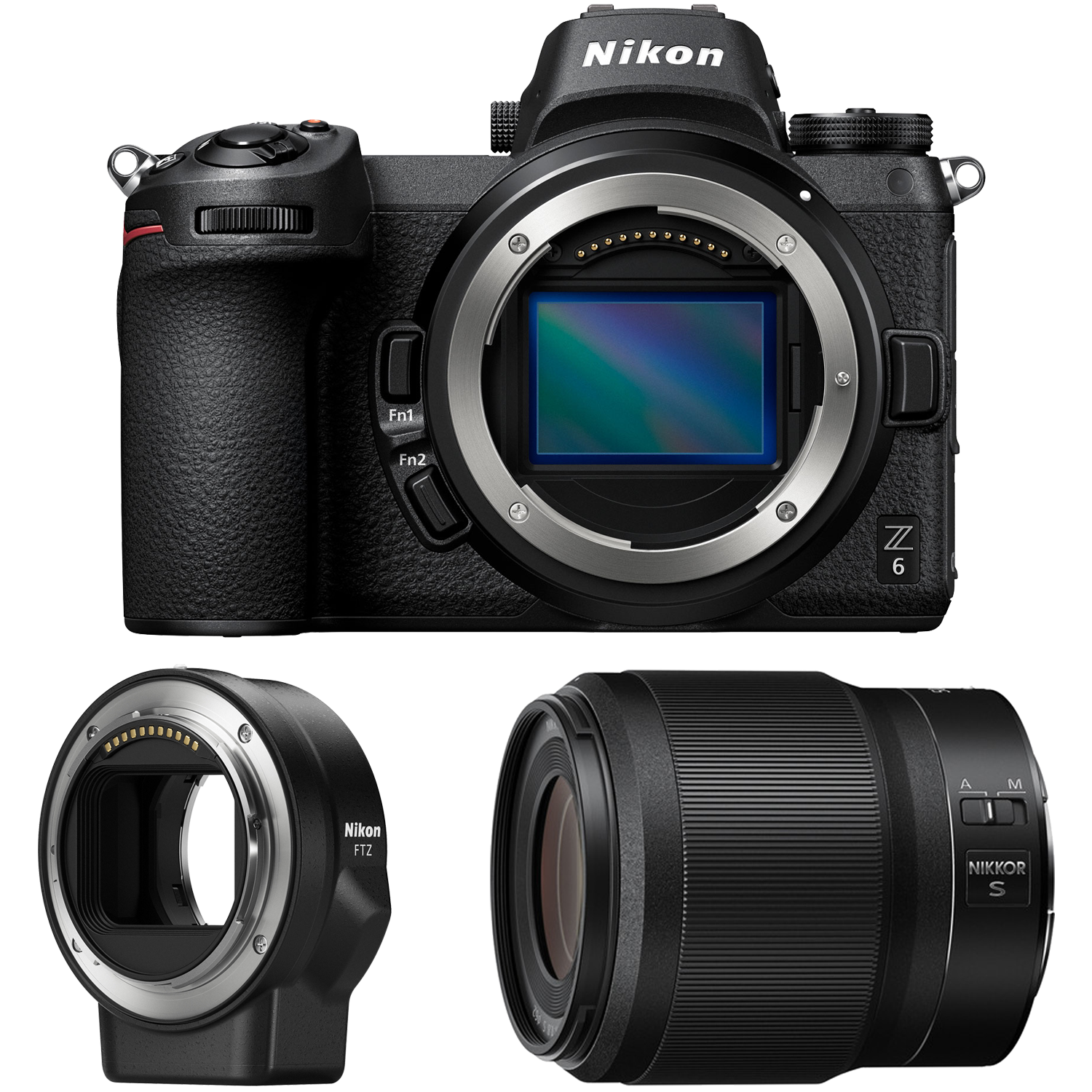 Nikon Z6 24.5MP FX-format 4K Mirrorless Camera (Body) w/ 50mm Lens