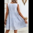 thumbnail image 4 of Vestidos de Verano para Mujer 2025, Sueltos, Informales, para Playa, Sin Mangas. Azul L, 4 of 10