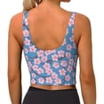 thumbnail image 4 of Picia Orchids Flowers Sports Bra for Women,Padded Strappy Sports Bras Medium Support Yoga Bra with Removable Cups,Running Yoga Bra-, 4 of 9