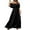 Black, variant on IROINNID Wedding Guest Dresses for Women Formal Evening Night Dress Off Shoulder Solid High Slit Waist Ruched Bodycon Evening Party Short Sleeve Dresses Elegant A-Line Dress,Black