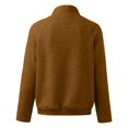 thumbnail image 7 of Yuhangmm Women Hoodies Long Sleeve Hoodless Sweatshirt Casual Crewneck Pullover Soft Comfortable Blouse Top for Everyday Style Coffee M, 7 of 7