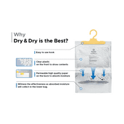 Dry & Dry [2 Packs [Net 14 Oz/Pack] Hanging Bag Moisture Absorber to Control Excess Moisture for Everywhere. Moisture Absorber Works Very Strong