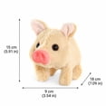 thumbnail image 3 of Walking Spotted Pig Pet Piggy Interactive Crawling Piglet Electronic Plush Toy Pig Oink Twitch Nose Wag Tail Animated Gifts for Toddlers Birthday, 7'' White, 3 of 6