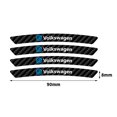 thumbnail image 3 of 4Pcs Car Carbon Fiber Rims Wheels Curved Emblem Sticker Decal For 4 Motion MTM Blue Motion Caddy Scirocco CC Golf 4 5 for VW, 3 of 5