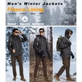 thumbnail image 5 of Tyhengta Men's Winter Jacket Cotton Jackets Fleece Lined Thick Work Warm Cargo Coats with Hooded Grey 2XL, 5 of 11