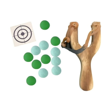 BESTSKY Wooden Felt Slingshot for Children with Felt Ammunition