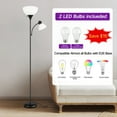 thumbnail image 4 of OUTON 71" Torchiere Floor Lamp with Reading Side Light, 3 Color Temperature Modern LED Standing Light for Living Room, Black, 4 of 8
