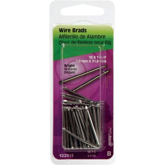 Hillman 122513 Wire Brad Nail, 1-1/4 in, Steel, Bright6