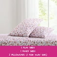 thumbnail image 7 of Betsey Johnson Fall Foliage Pink Microfiber 4 Piece Queen Sheet Set, 7 of 7