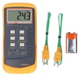 thumbnail image 2 of Termómetro Digital De 2 Canales, Tipo K -50,0 Grados Celsius A 1370,0 Grados Celsius Termómetro Digital De Contacto ABS Para Medición De Temperatura, 2 of 7