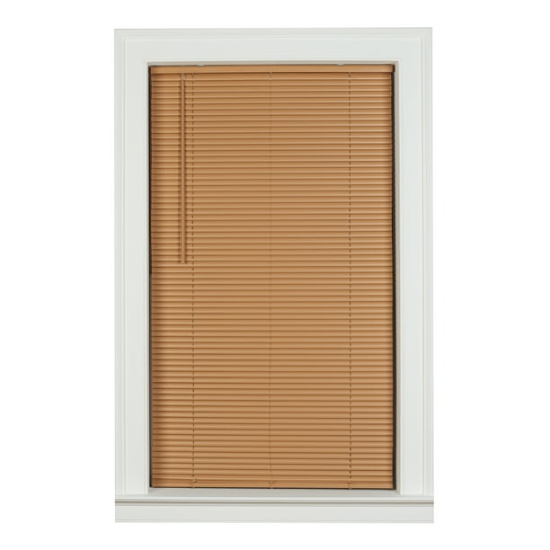 Mainstays 1" Cordless Room Darkening Vinyl Blinds, Khaki