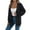Black, variant on Cardigan Women For Long Sleeve V Neck Crochet Kimonos Loose Open Front Hollow Out Cover Ups Work Cardians