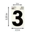 thumbnail image 2 of Hy-Ko 3-inch Reflective Vinyl Number 3, Self-Adhesive, Weather-Resistant, 2 of 11