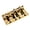 Golden, variant on YAHHU Professional Metal 4-String Bass Bridge Replacement Part for Electric Bass Guitar, Sturdy Design with Screws and Hex Wrench, Easy Installation, Black (3.1x1.8 inches / 8x4.6 cm)