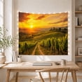 thumbnail image 5 of Vineyard at Sunset Over Hills Peaceful and Romantic Painterly for Wine Enthusiasts Vineyard Wall Art Housewarming Gift Tapestry Wall Hanging for Bedroom and Living Room, 5 of 7